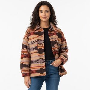 Stylish Women's Patterned Utility Jacket